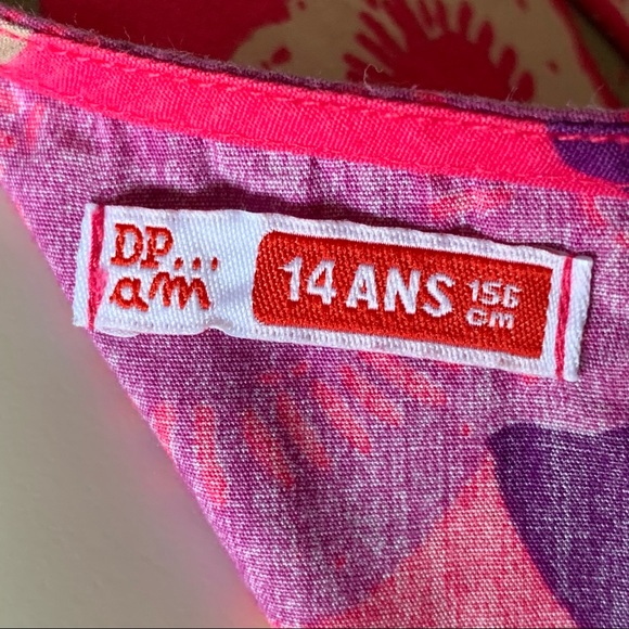 Girl's Du Pareil au même "Jolydress" Floral Pattern Short Sleeve Shift Dress - Picture 8 of 10